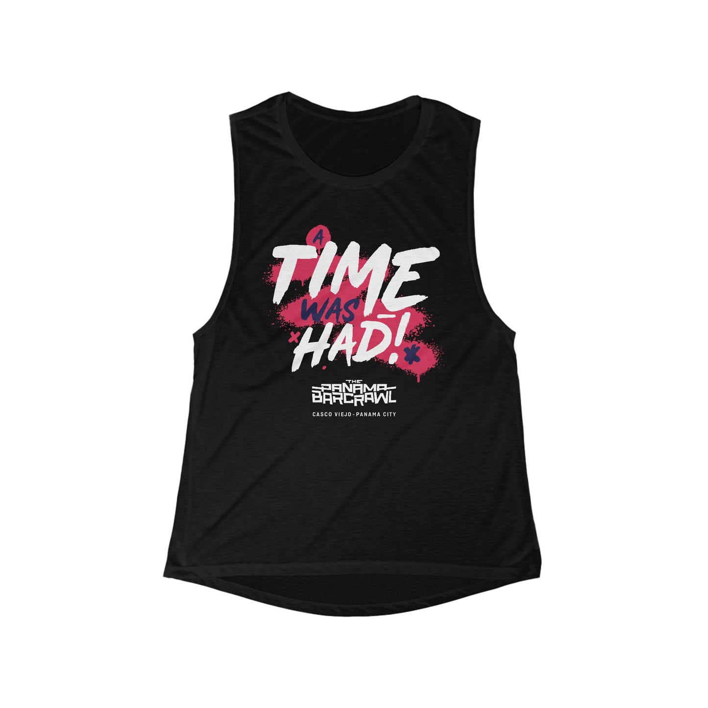 Women's Flowy Scoop Muscle Tank - "A Time Was Had!"