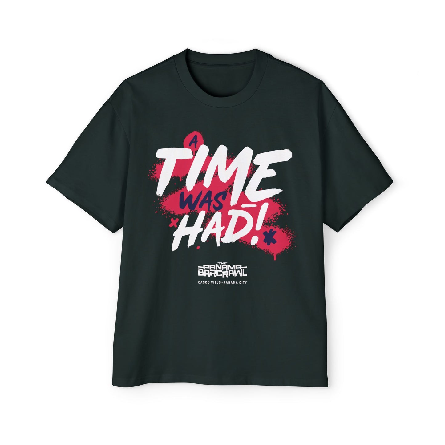 Men's Heavy Oversized Tee - "A Time Was Had!"
