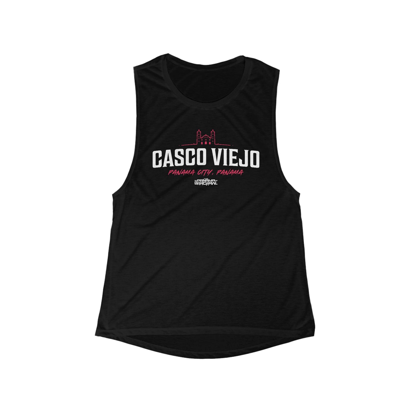 Women's Flowy Scoop Muscle Tank - "Casco Viejo"