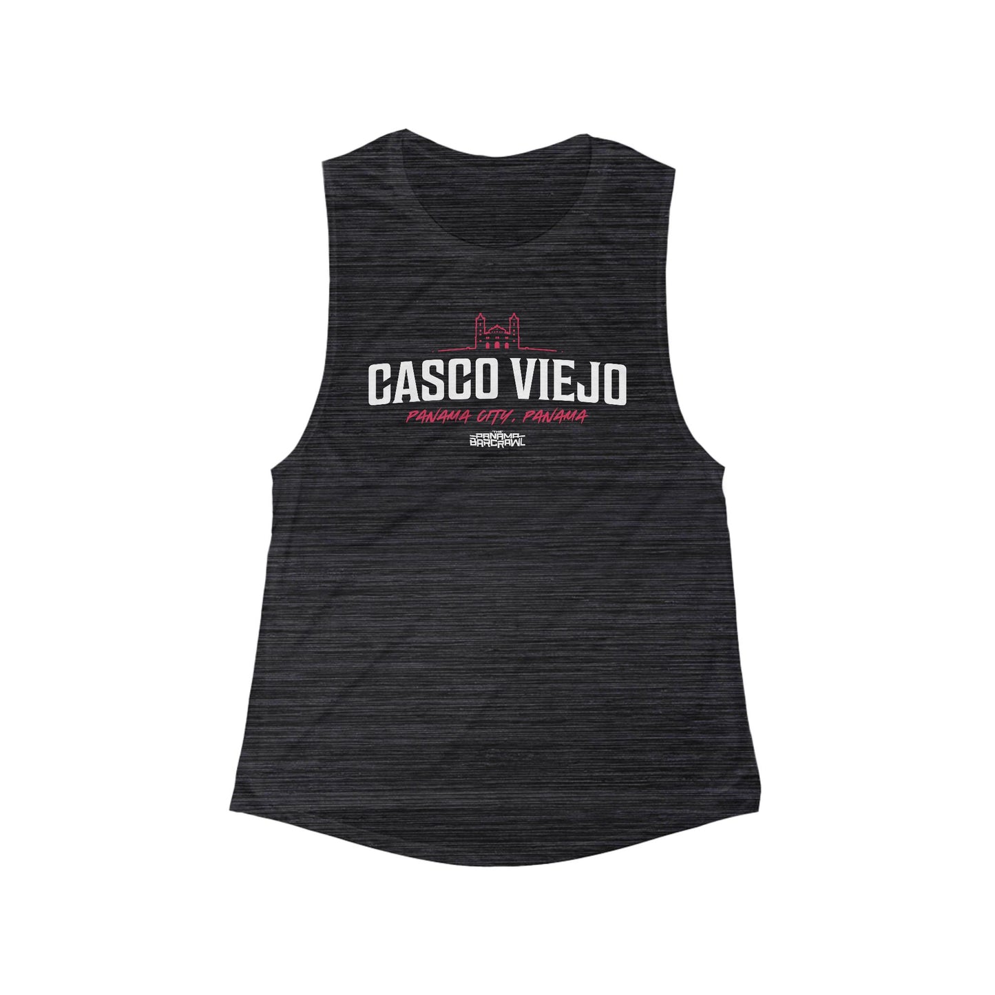 Women's Flowy Scoop Muscle Tank - "Casco Viejo"