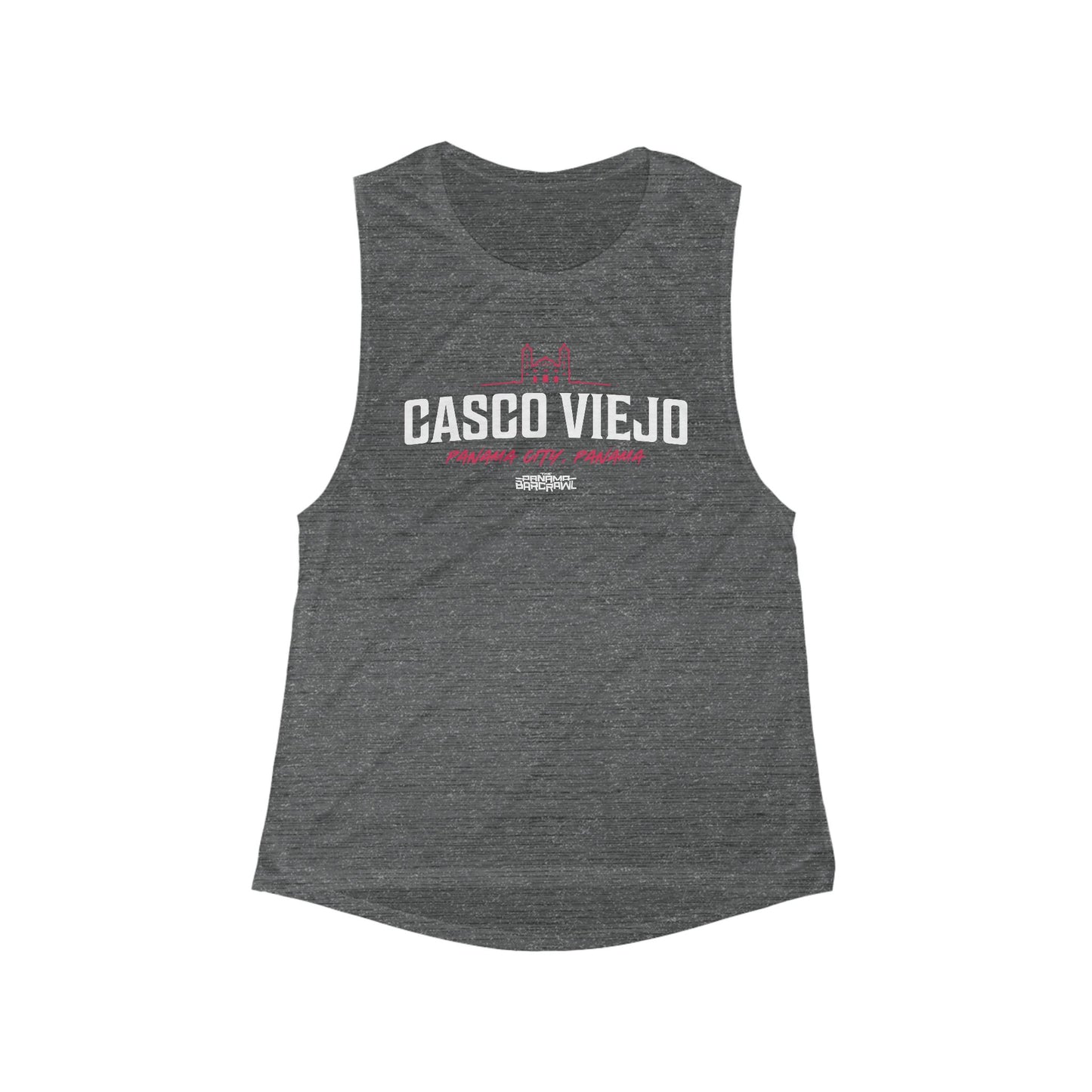 Women's Flowy Scoop Muscle Tank - "Casco Viejo"