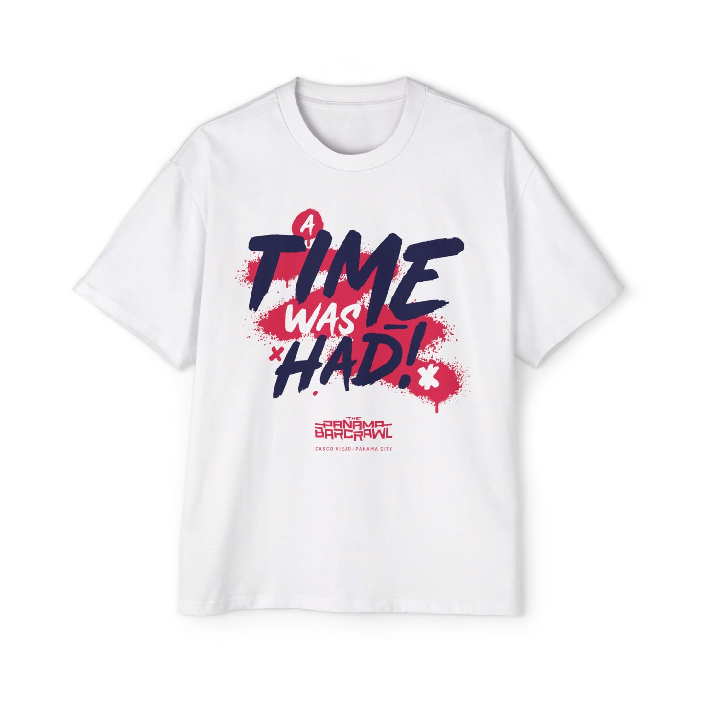 Men's Heavy Oversized Tee - "A Time Was Had!"