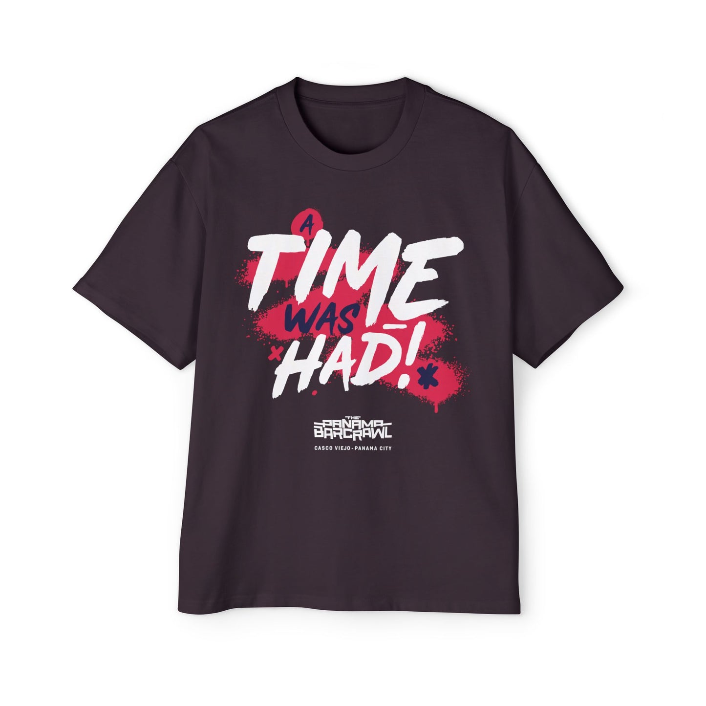 Men's Heavy Oversized Tee - "A Time Was Had!"