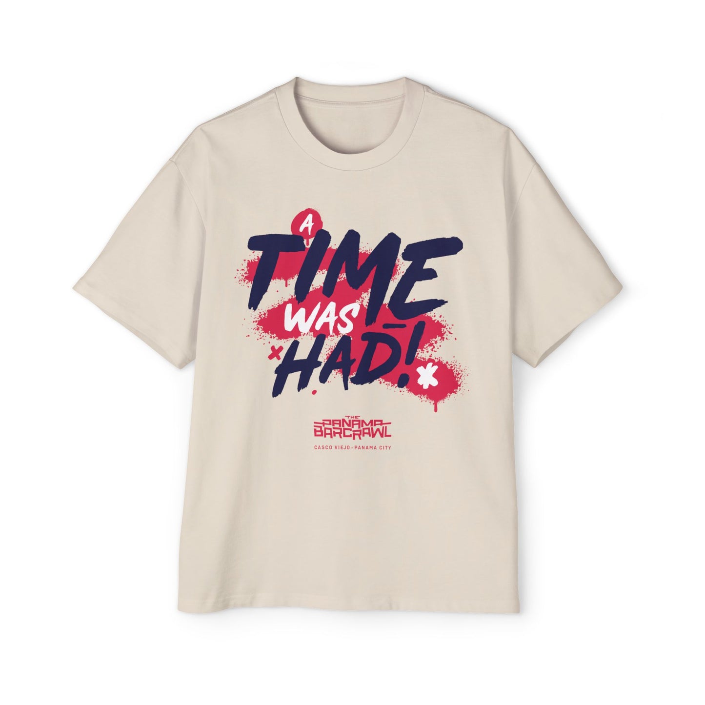 Men's Heavy Oversized Tee - "A Time Was Had!"